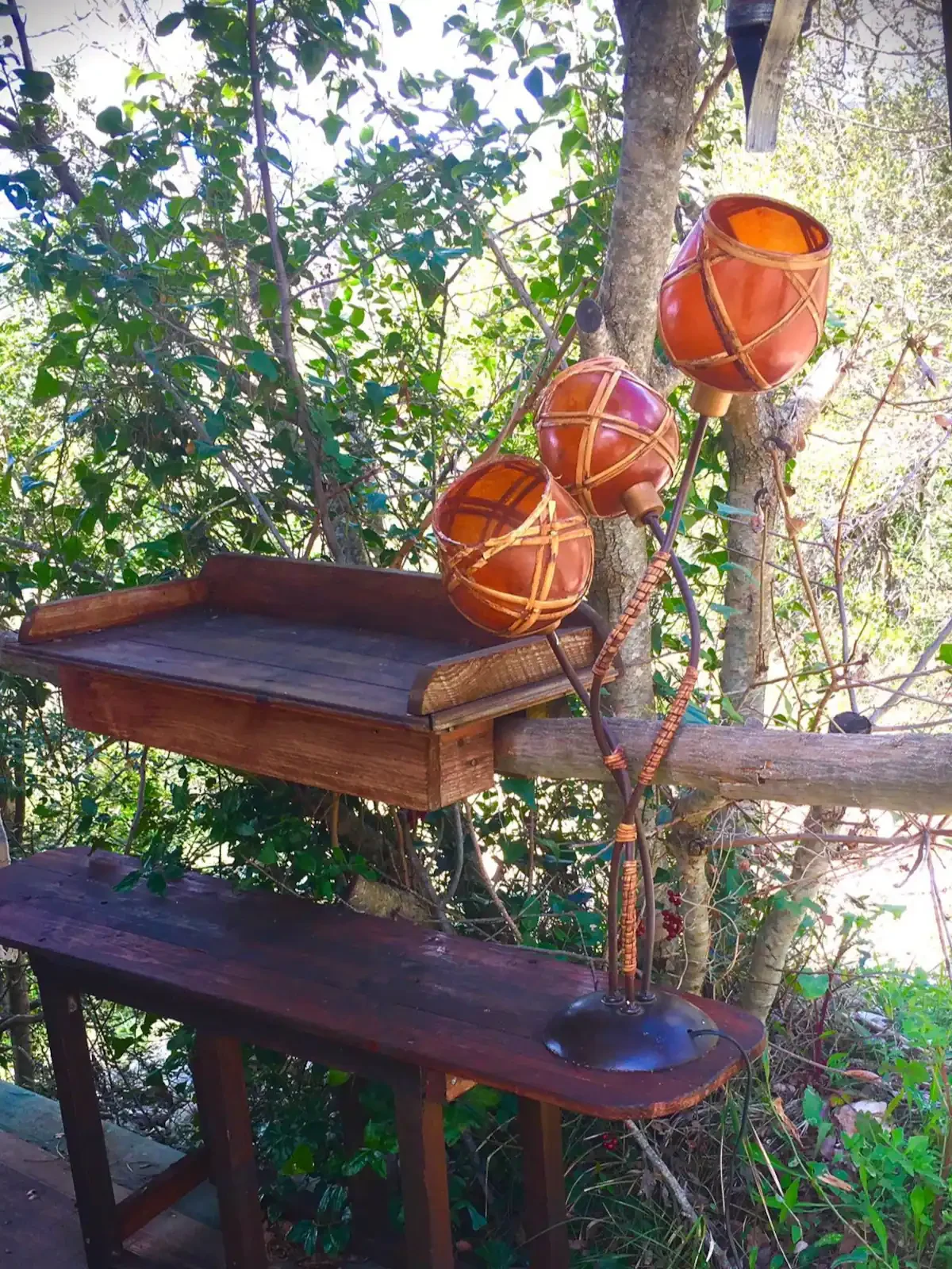 La seduta sulla terrazza della tenda